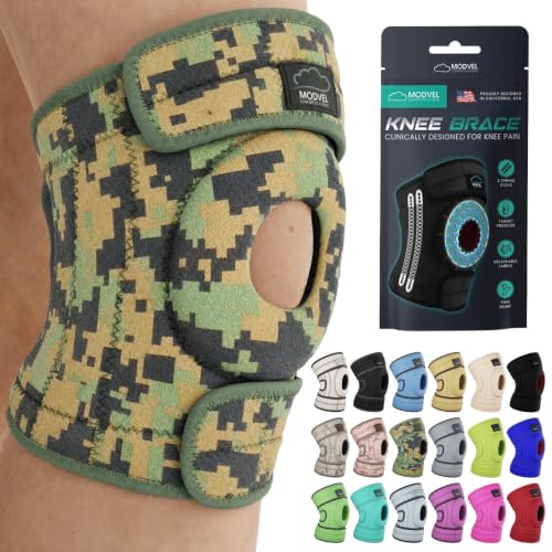Modvel ELITE Knee Brace for Men &amp; Women – Patella Gel Pads &amp; Side Stabilizers for ACL, Meniscus Tear, Arthritis &amp; Injury Recovery – Maximum Support for Running, Sports &amp; Joint Pain Relief
