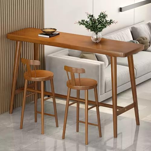 Moderna mesa de bar rectangular estrecha, mesa de comedor de madera alta para cocina y dormitorio, mesa larga que ahorra espacio para vestíbulo, 120 cm, diseño contemporáneo