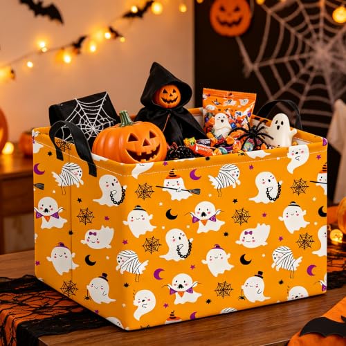 Image of Rectangle Storage Basket,Gift Basket,Room Decor(Chain Ghost Halloween)
