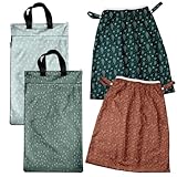 Mama Koala 2 Pack Waterproof Pail Liners, with 2 Pack Hanging Wet Dry Bags