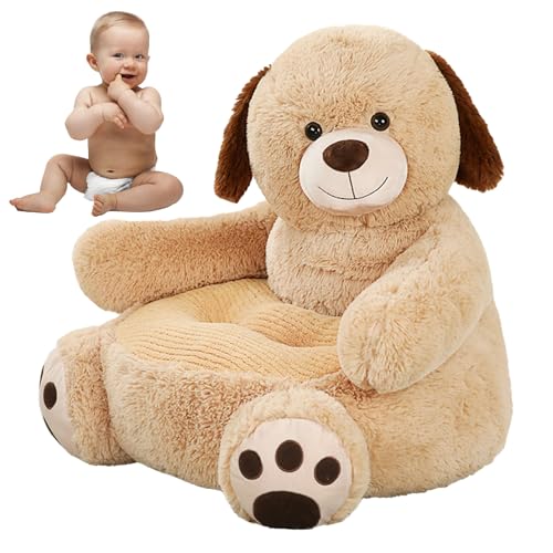 Bexdug Sofá para niños con diseño de Oso de Dibujos Animados, sillón para niños pequeños, sofá de Apoyo para Sentarse, Juguetes de Peluche, muñeco de Peluche, sofá de Lectura para niños