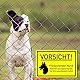 Vorsicht Hund Schild (30x20 cm Kunststoff) - Hundeschilder - Warnung vor dem Hund Schilder - Hundeschild Wetterfest - Hundewarnschilder - Achtung bissiger Hund (Neongelb) - Schäferhund