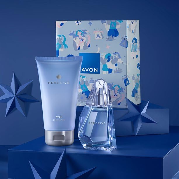 Coffret Cadeau AVON Perceive Pour Elle - 2 Parfums + Sac Cadeau - Neuf