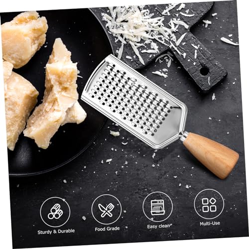 Rallador multifuncional de acero inoxidable con mango de madera miniatura 3