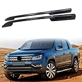 2Pcs Black Roof Rail Racks Side Rail Bars Fits for VW Amarok 2010-2021