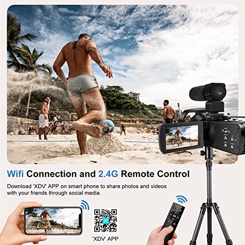 Seree Tech 4K Video Camera Camcorder 60Fps 48Mp18X Digital Camera For Youtube 3.0'' Flip Touch Screen Camcorder Vlogging Camera With Sd Card, 2 Batteries And Remote Control #TOP2