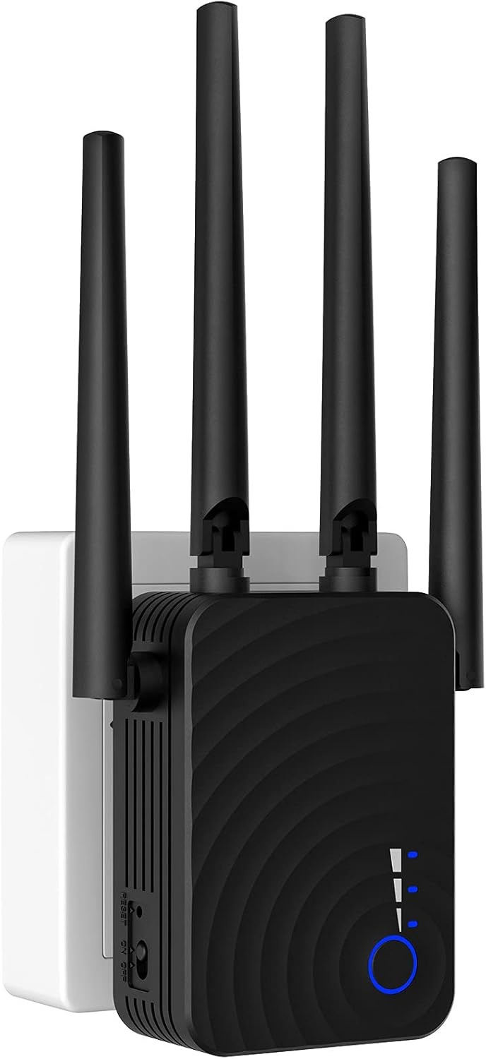 WiFi Range Extender,1200Mbps WiFi Extender Signal Booster for Home, Covers up to 3000Sq.ft and 30 Devices, 2.4 & 5GHz Dual Band WiFi Repeater with Ethernet/LAN Port