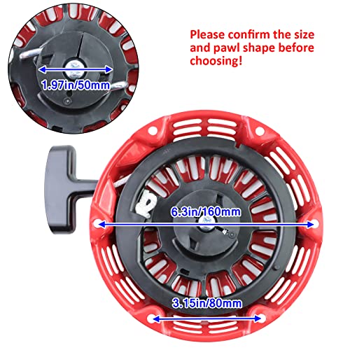 Image of KIKITE GX160 Pull Start Compatible with Honda GX120 GX200 5.5HP 6.5HP Engine 28400-Z4M-306ZB 27400-Z1T-702 Recoil Starter Assembly Curved Steel Rod Pawls