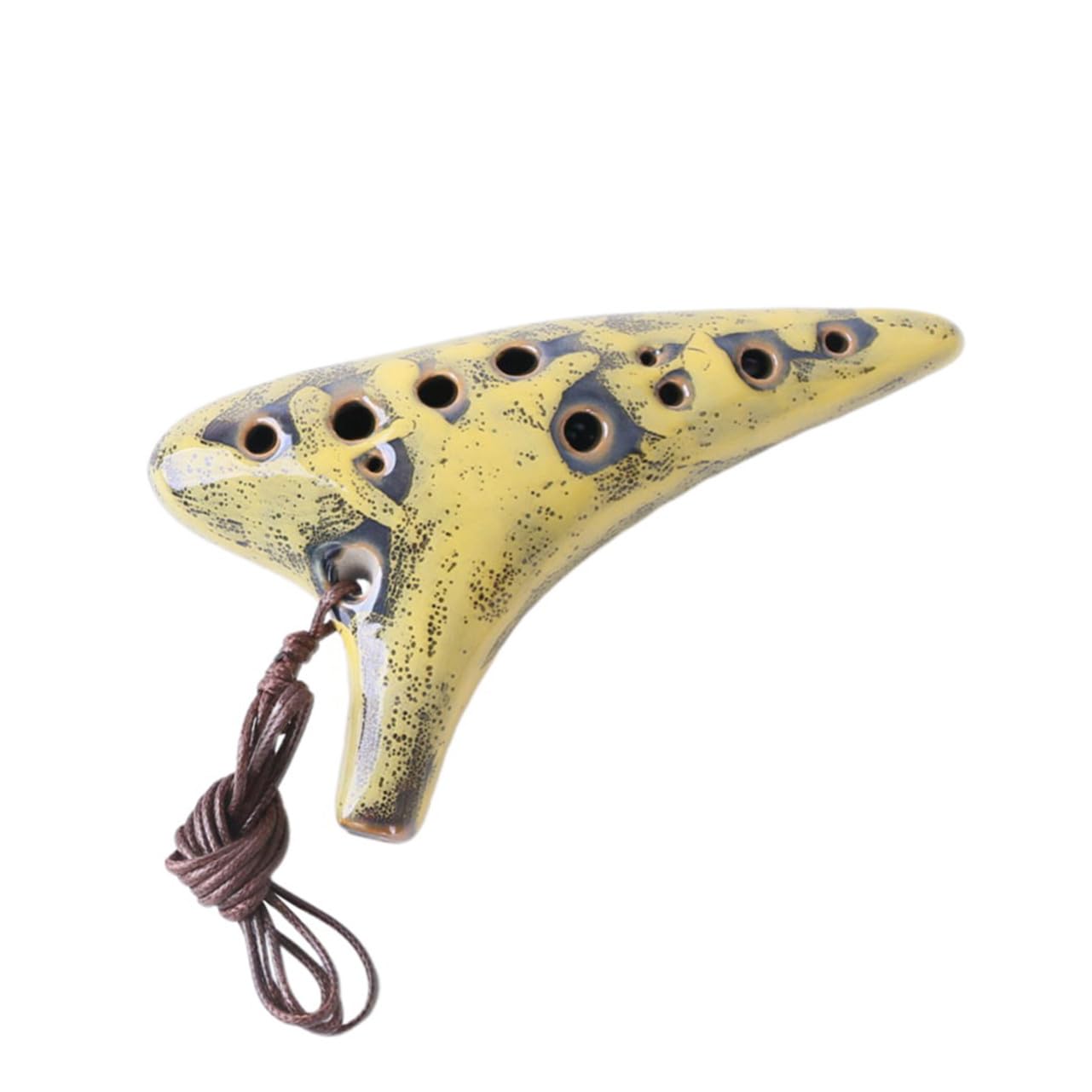 Ocarina in Ceramica 12 Fori Tonalità C Contralto Strumento Portatile per Principianti e Appassionati di Folk