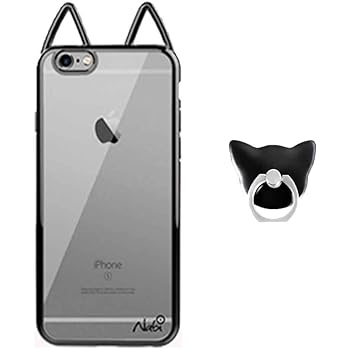 Amazon Co Jp Iphonexr 猫ケース 猫リング クリアケース 透明ケース ホルダースタンド アイフォーン テン 可愛いケース Black 家電 カメラ