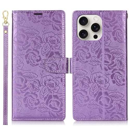 Étui portefeuille iPhone 15 Pro Max en cuir PU avec porte-cartes pour vos déplacements