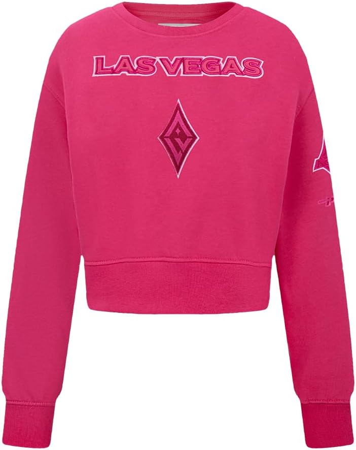 Pro Standard WNBA girls Big Girls Wnba Classic Triple Pink Fleece Crewneck Sweatshirt