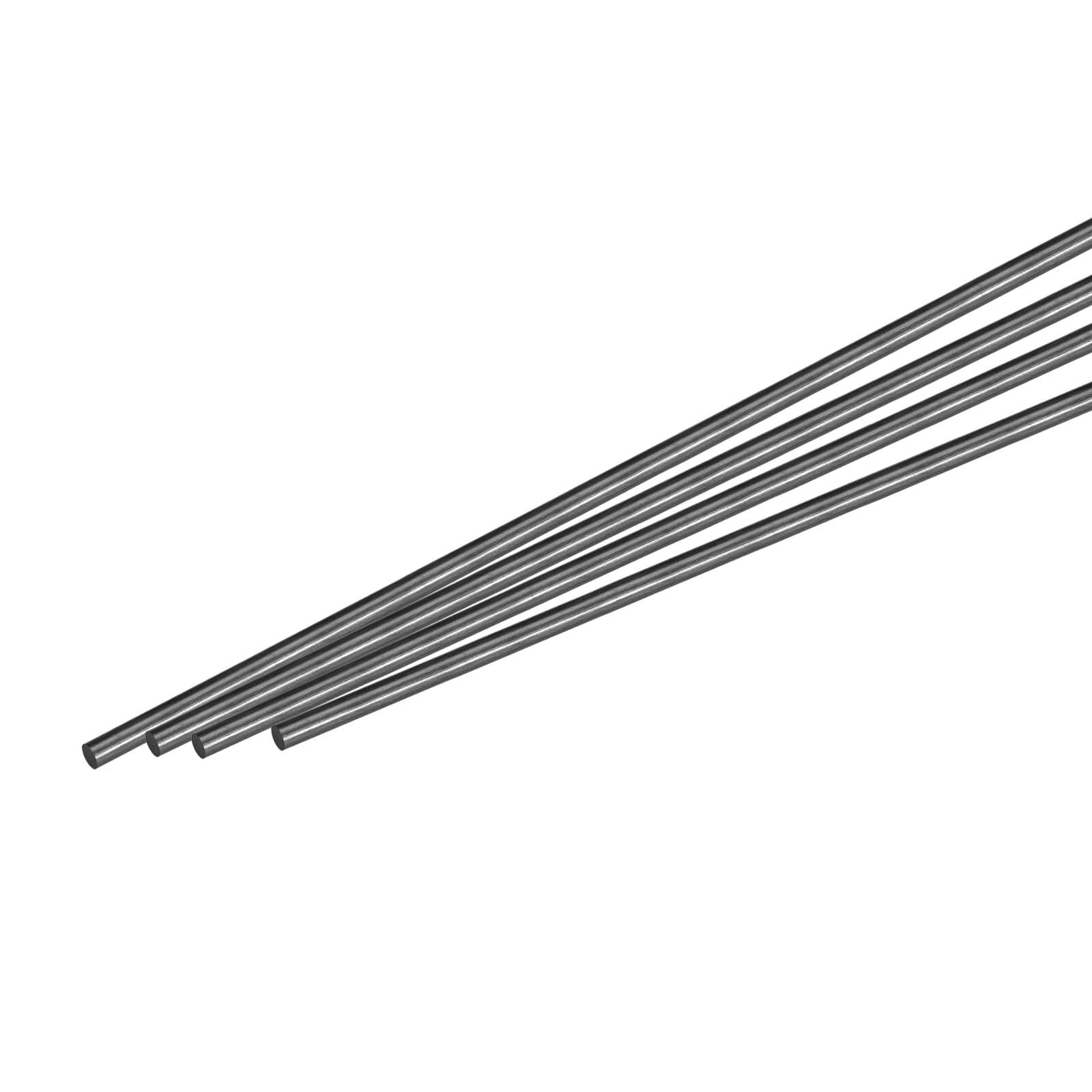 Tiges en Fibre de Carbone, 2mm x 300mm, Lot de 4 - Haute Résistance et Léger pour Avions RC et Projets DIY(5mm x 450mm)