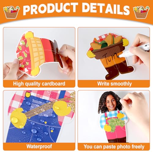 Image of gisgfim 80Pcs Farm Animal Farmer Cutouts Fall Back to School Decorations Bulletin Board Farmhouse Paper Cut-Outs Classroom Decor for DIY Craft Photo Wall Kindergarten Preschool Party Favor Supply