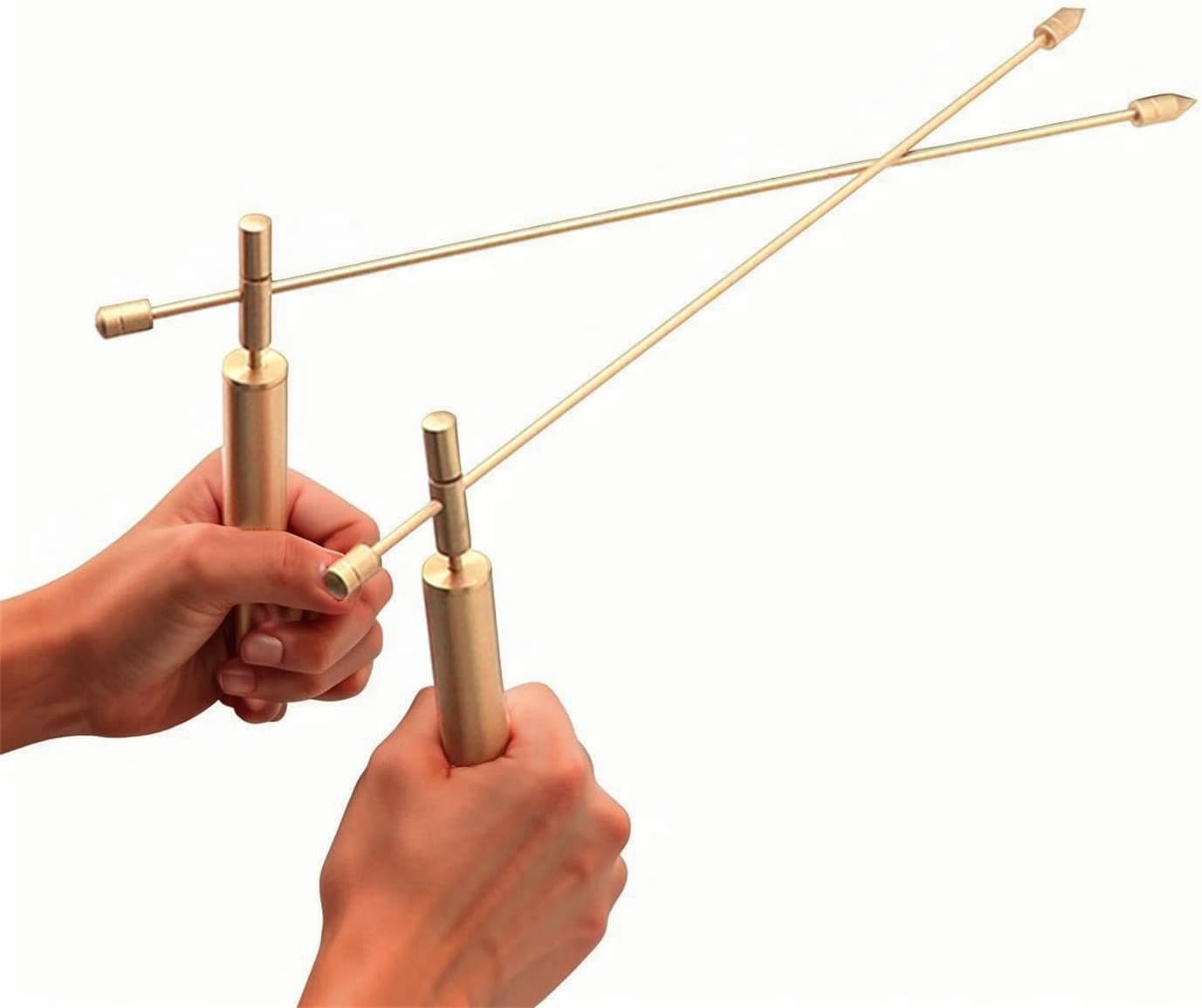 Agbyise 2PCS Dowsing Rods Copper,Upgraded Flexible Rotation Tool Divining Rod-Solid Copper and Brass Dowsing Rod with Box, Detect Gold, Water, Paranormal& Ghost Hunting, Yes/No Questions Divination