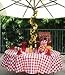 Polyester Gingham Umbrella Table Cloth 68" Round