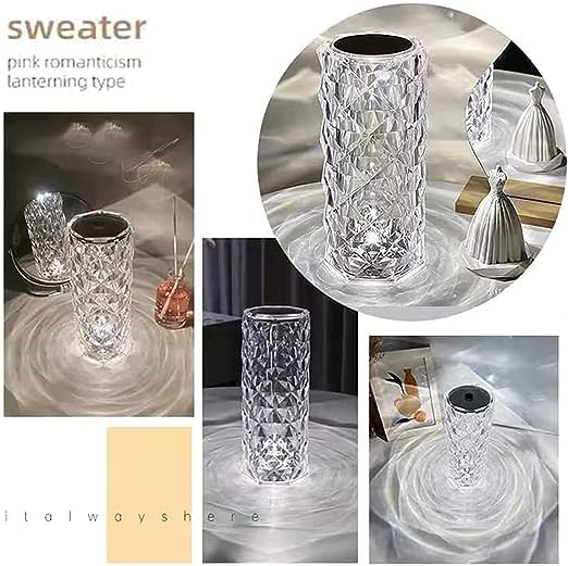 Image of CPENSUS Crystal Rose Diamond Lamp Lights for Office, Dining Room (Crystal Lamp)