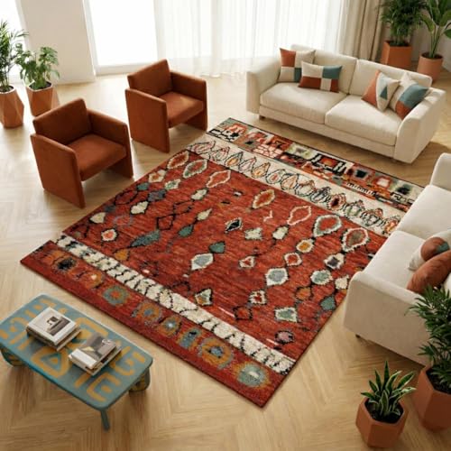 Tapis Berbère Rouge 280x380 cm Chauffage au sol UN AMOUR DE TAPIS