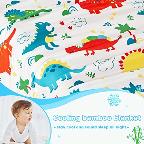 Lukeight Cooling Blanket For Hot Sleepers, Lightweight Summer Cool Blanket For Teens, Bamboo Cooling Blanket For Toddlers, Light Blanket For Summer, Cooling Dinosaur Blanket For Boys Girls, 50X60 Inch #TOP6