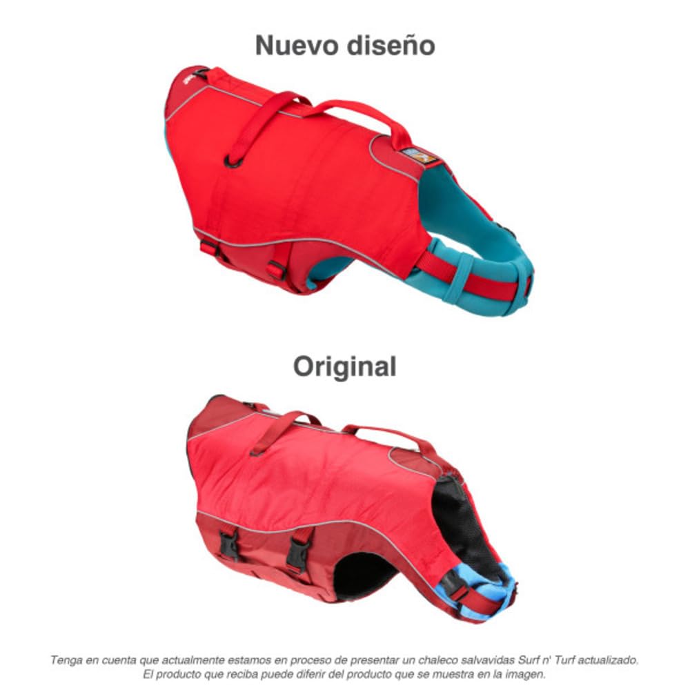 Kurgo Surf N Turf - Chaleco Salvavidas para Perros - Soporte para Actividades Acuáticas con Forro de Neopreno y Detalles Reflectantes - Rojo y Azul - Talla M