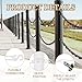 MECCANIXITY Plastic Chain 10 FT/3.1 M, Safety Chain White Plastic Chain Link Barrier with Zip Ties and S-Hooks for Crowd Control Queue Line Fence Decoration