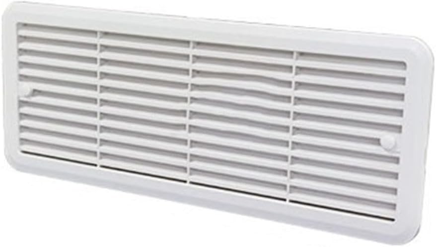 For Motorhome Fridge Vent Mounting Grille For Thetford Refrigerator Caravan RV Ventilation Cover Weather Resistant Cooling System Installation Part (White)