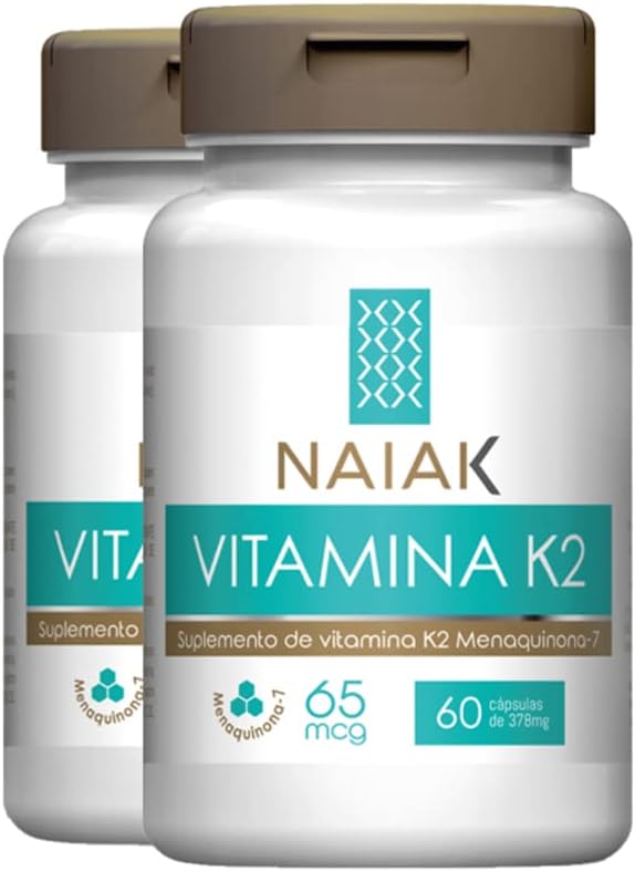 Kit 2 Vitamina K2 MK-7 Naiak 60 cápsulas