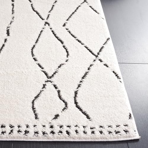 Safavieh Boho Rug for Living Room Dining Room, Bedroom - Melody Collection Short Pile, Ivory and Black, 91 x 152 cm - Image 2