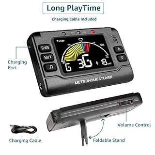 Accordeur métronome, grand écran LCD couleur rechargeable 3 en 1 Digital Metro Tuner Tone Generator avec guitare, basse… - Les Beatles, Paul McCartney, John Lennon, RIngo Starr, George Harrison Accordeur métronome, grand écran LCD couleur rechargeable 3 en 1 Digital Metro Tuner Tone Generator avec guitare, basse… – Image 2