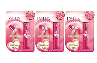 Lotus Herbals Lip Lush Tinted Lip Balm - Strawberry Crush | SPF 20 | 8h Moisturisation | 4g (Pack of 3)