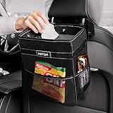 HOTOR Car Trash Can - Multifunctional Car Organizer for Storage & Trash, Large Car Trash Bin with Big Opening & Leakproof