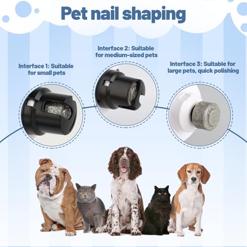 Heusom Groom Pro Nail Grinder – Dog Nail Grinder with 3-Speed Adjustment, Built-In LED Light, USB Rechargeable Design, and Replaceable Grinding Heads, Suitable for Both Dogs and Cats - Image 3