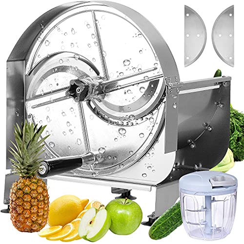 BotaBay Commercial Vegetable Slicer For Fruits And Vegetable Cutters Adjustable 0-12mm 0.007-0.5In Stainless Steel For Tomato Potato Citrus Cucumber Eggplant Lemon Lotus Root Apple