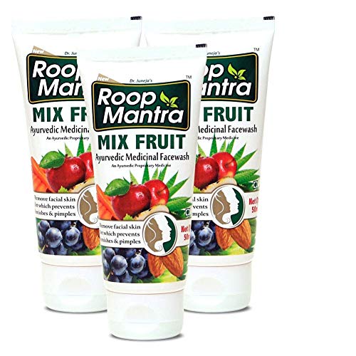Image of Roop Mantra Herbal Mix Fruit Face Wash for Men and Women, 50ml (Pack of 3)