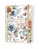 Tuun Fuplan Planner 2026-2027, Academic Planner, Planner Weekly and Monthly, Jul 2026 - Jun 2027, Agenda with Inner Pocket, Elastic Band, 6.4' x 8.5', Colorful Large Flower