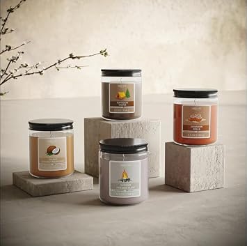 Candle-Lite 2 Pack Scented Candles, Mahogany Woods, 6.5 oz Jar, Proudly Poured in The USA, Aromatherapy Candle Set, Single-Wick with 40 Hours of Burn Time, Ideal Gift for Men and Women
