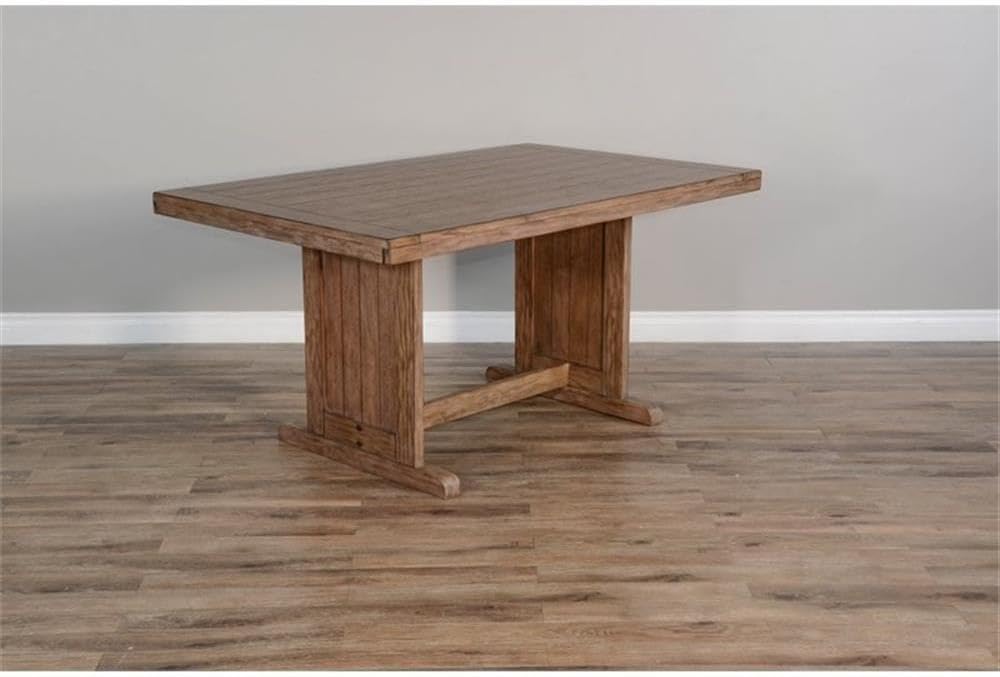 Pemberly Row 75" x 56" Farmhouse Wood Breakfast Nook Set with Table, Lift Seats, Hidden Storage, Reversible Benches, for Small Spaces, in Buckskin/Taupe Brown Finish