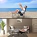 XGEAR 2 in 1 Camping Chair with Footrest Recliner Folding Chaise Lounge Chair (Footrest Can Transform to Side Table) Extra Stable, for Beach, Fishing, Picnics, Hiking