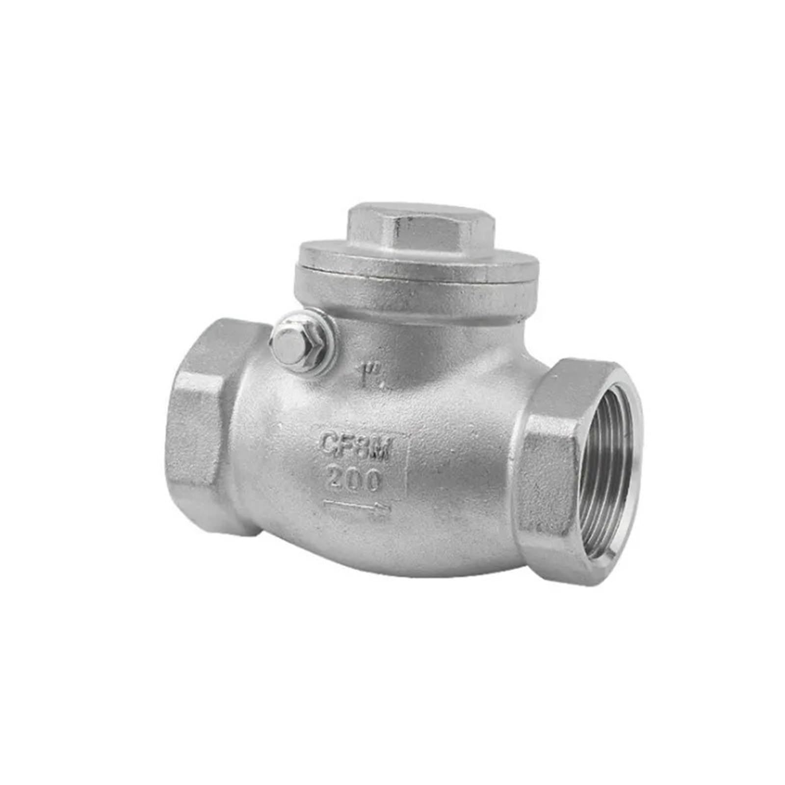 Valvole di Sicurezza Valvola di ritegno Orizzontale filettata a Battente in Acciaio Inox 304 Valvola di ritegno per Tubi dell'Acqua 4 Punti 6 Punti DN5(DN65,201material Quality)