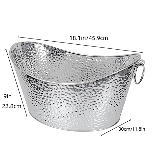 12L Ice Bucket for Parties Large Stainless Steel Drink Bucket with Handle Large Beverage Tub Beer Bucket Champagne Bucket for Families Parties Picnic Bars Clubs - Image 3