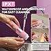 Bikini Trimmer for Women, Dual Head Electric Razors, Pubic Hair Trimmer with IPX7 Waterproof & Easy Cleaning, Rechargeable Painless Silk Glide Pro Shaver for Underarm Leg Arm Body Face, Cherry