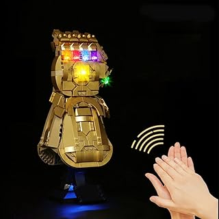 LED Light Kit for Lego 76191 Infinity Gauntlet, USB Connecting Lighting Set Compatible with Lego 76191 (Lights Only, No Lego Models) (Voice Control)