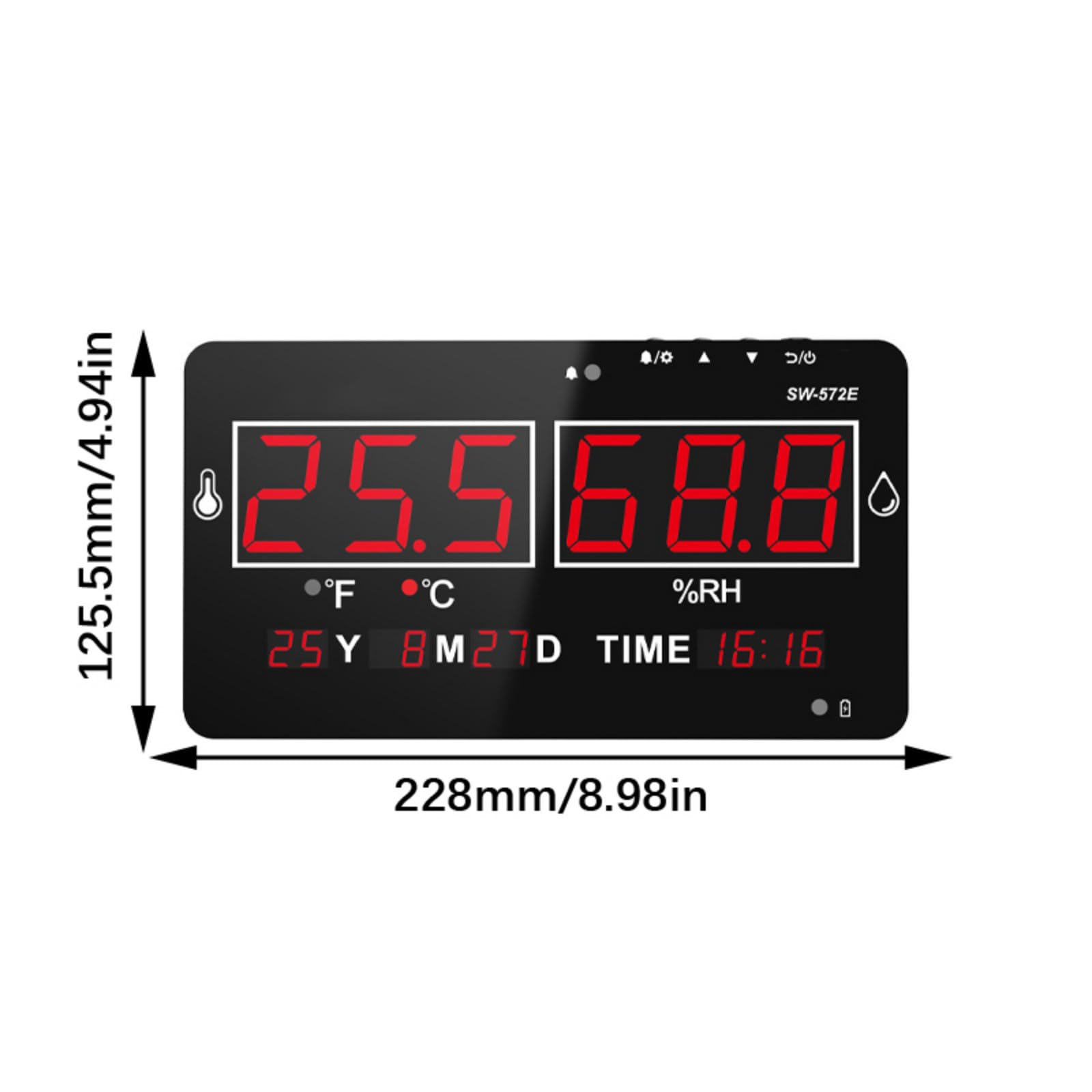 Higrómetro y termómetros de pantalla digital, montaje en pared, alta precisión, fácil de usar, para el hogar, oficinas, coche, entorno, termómetros electrónicos
