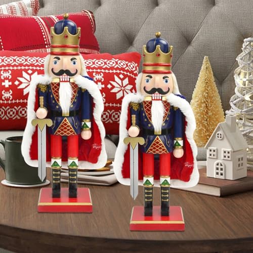 Statue de Casse-Noisette idée cadeau de Noël traditionnelle en bois - 6