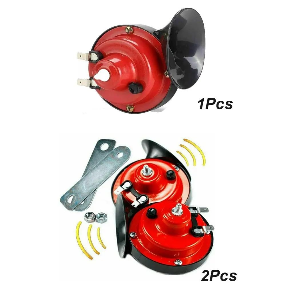 Bocina Coche 2X 300DB Caracol bocina de Coche 12V camión SUV RV Tren camión Barco Camper Ruidoso Universal Claxon Coche(2Pcs)