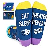 Zmart Theater Gifts for Women Men - Theatre Broadway Musical Socks for Actors Theater Lovers Drama Teachers Actress