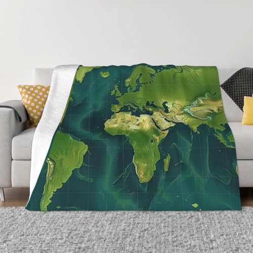 Couverture flanelle légère toutes saisons plaid canapé vert - 2