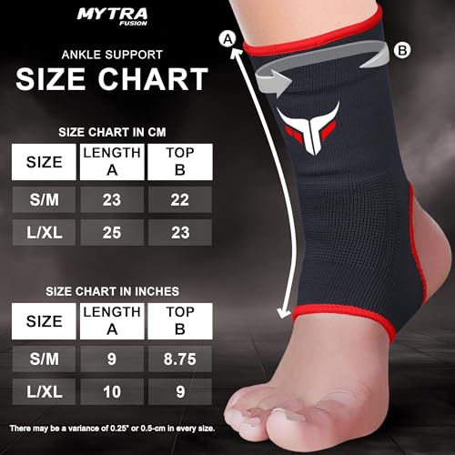 Mytra Fusion Knöchelbandage Atmungsaktive Knöchelbandage MMA, Muay Thai, Fitnessstudio, Kampfverband Boxen Knöchelbandage (Black, L/XL)
