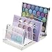 Produktbild mDesign Kosmetik Organizer aus Kunststoff  Schminkaufbewahrung mit 5 Steckplätzen  Aufbewahrungsbox für den Waschtisch, Schminktisch oder Schrank  durchsichtig und silberfarben