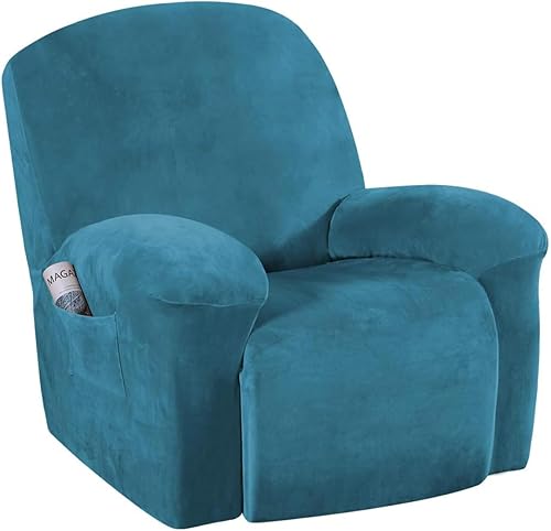 Miniatura 9 de H.VERSAILTEX - Funda para sillón reclinable de terciopelo de 1 pieza, para sillón reclinable grande, protector de muebles de terciopelo suave de